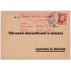 6. XIII. 1940 Sielnica, lístok, celistvosť, Slovenský štát