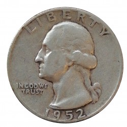 1952 quarter dollar, Washington, Ag 900/1000, 6,25 g, BK, USA