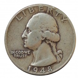 1948 quarter dollar, Washington, Ag 900/1000, 6,25 g, BK, USA