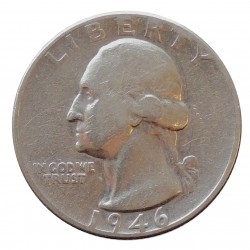 1946 quarter dollar, Washington, Ag 900/1000, 6,25 g, BK, USA