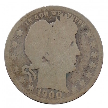 1900 quarter dollar, Barber, Ag 900/1000, 6,25 g, BK, USA