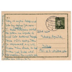 3. VII. 1941 CDV 8 - Jozef Tiso, Bratislava, celina, jednoduchý poštový lístok, Slovenský štát