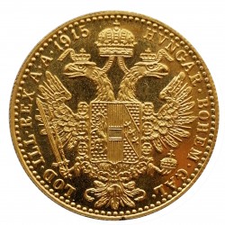 1915 investičný dukát, František Jozef I., 3,49 g, Au 986/1000, novorazba, Viedeň, Rakúsko (15)