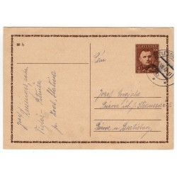 6. VII. 1942 CDV 11 - Jozef Tiso, Zvolenská Slatina, celina, jednoduchý poštový lístok, Slovenský štát