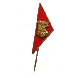 Odznak vojska pohraničnej stráže, udeľovaný členom pionierskych skupín, zlatený odznak, Československo