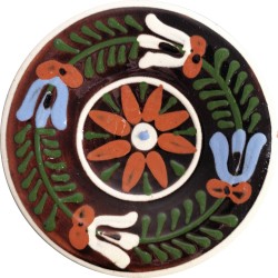 Tanierik s motívom kvetu Astra, Pozdišovská keramika (2)