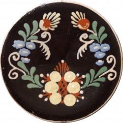 Malý tanierik s kvietkami, Pozdišovská keramika, Československo (2)