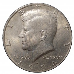 1984 P half dollar, Kennedy, CuNi, USA