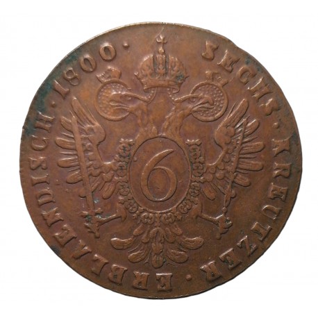 6 Kr 1800 B - František II. Rakúsko Uhorsko
