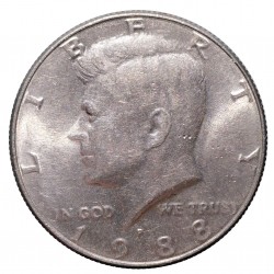 1988 P half dollar, Kennedy, CuNi, USA