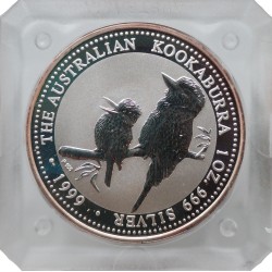 1999 - 1 dollar, 1 OZ, Ag 999/1000, Kookaburra, Pehr Mint, PROOF, Austrália