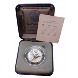 1996 - 2 dollars, 2 OZ, Ag 999/1000, Kookaburra, Privy Mark, Perth Mint, certifikát, etue, PROOF, Austrália