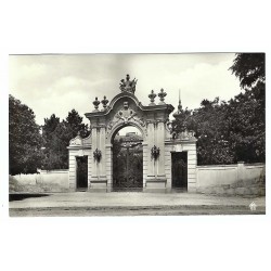 1930 - Keszthely, Hlavný vchod do paláca, čiernobiela fotopohľadnica, Maďarské kráľovstvo