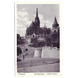 1928 - Budapešť, Bašta, čiernobiela pohľadnica, Maďarské kráľovstvo