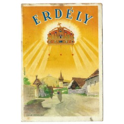 1940 - Sedmohradsko, maľovaná pohľadnica, Maďarské kráľovstvo