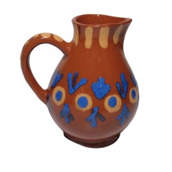 Svetlý džbánik s modrými kvetmi, Pozdišovská keramika