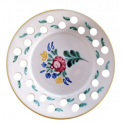 Perforovaný tanier s kvetom, Modranská keramika