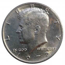 1972 half dollar, Kennedy, CuNi, USA
