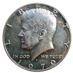 1970 S half dollar, Kennedy, PROOF, Ag 400/1000, 11,50 g, USA
