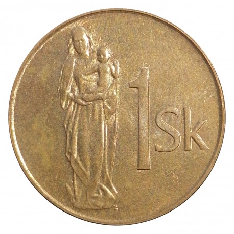 1 koruna 1993, Mincovňa Kremnica, Slovenská republika