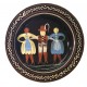 Šuhaj s dvoma devami, tanier, Pozdišovská keramika