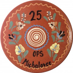 25 OPS Michalovce, tanier, Pozdišovská keramika