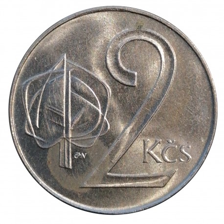 2 koruna, 1991, Kremnica, Československá federatívna republika