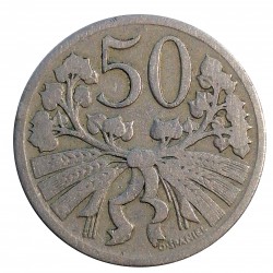 50 halier 1924, O. Španiel, Československo (1918 - 1939)