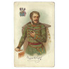 Portrét Lajosa Kossutha, farebná pohľadnica, Rakúsko Uhorsko