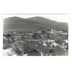 Pohľad na Rožňavu, čiernobiela fotopohľadnica, krátka adresa