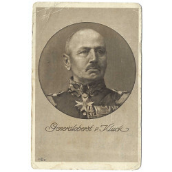Generálpluovník Kluck, vlastenecká pohľadnica, čiernobiela pohľadnica, Nemecko