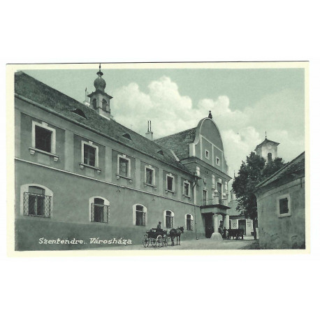 Radnica, Svätý Ondrej, Szentendre, čiernobiela pohľadnica, krátka adresa