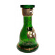 Atypická váza, zelené borské sklo, Bohemia Glass, Československo
