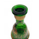Atypická váza, zelené borské sklo, Bohemia Glass, Československo