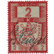 2 K kolok, ʘ, RZ 14, III. emisia 1945 - Slovensko, karmínová/modrá, Československo