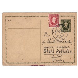 4. IX. 1939 CDV 2 - Andrej Hlinka, Poprad, celina, jednoduchý poštový lístok, Slovenský štát