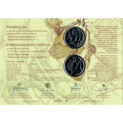 10 euro 2015, Karpatské bukové pralesy, pamätný list, Slovenská republika
