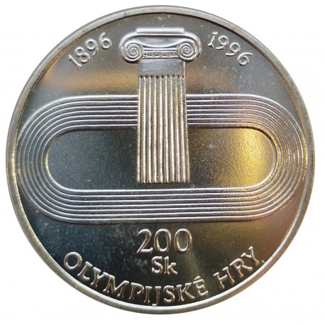 200 Sk 1996, 100. výročie a prvá účasť Slovenska na letných olympijských hrách, BK, Slovenská republika