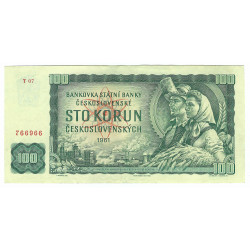 100 Kčs 1961, T 07, 766966, Československo, XF
