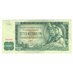 100 Kčs 1961, T 25, 261951, Československo, F