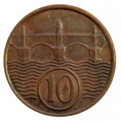 10 halier 1937, O. Španiel, Československo (1918 - 1939)