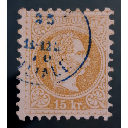 39 I c - 1867, 15 kreuzer, Freimarken: Kaiser Franz Joseph, ʘ, Rakúsko