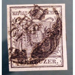 2 Ya - 1854, 1 kreuzer, Freimarken: Wappenzeichnung, Kaisertum Österreich bis 1867, ʘ, Rakúsko