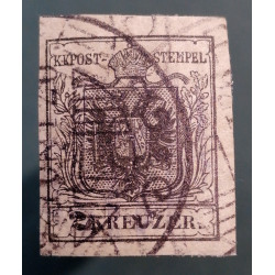 2 Yb - 1854, 1 kreuzer, Freimarken: Wappenzeichnung, Kaisertum Österreich bis 1867, ʘ, Rakúsko