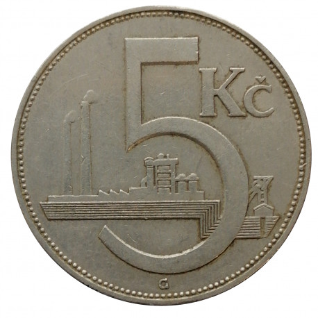 5 korún 1938, O. Španiel, Československo (1918 - 1939)