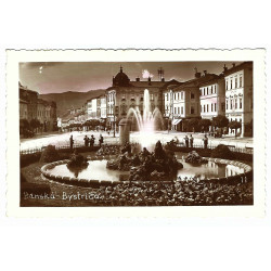 1939 - Banská Bystrica, čiernobiela fotopohľadnica, autopošta, Slovenský štát