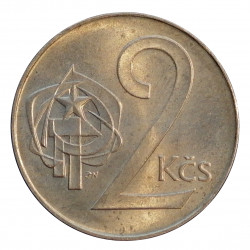 2 koruna 1990, Československo 1960 - 1990