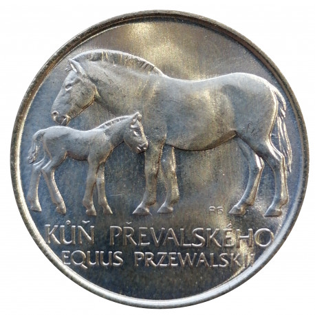 50 Kčs 1987, Kůň Převalského, varianta - nedotažená noha, Československo (1960 - 1990)
