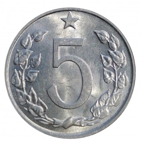 5 halier 1973, Československo 1960 - 1990