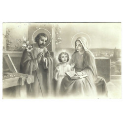 1942 - Svätá rodina, čiernobiela pohľadnica, Slovenský štát